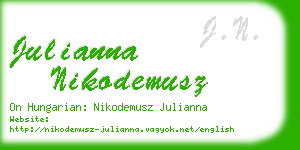 julianna nikodemusz business card